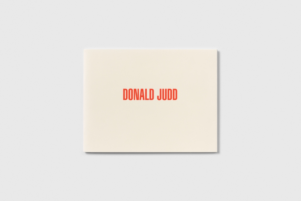 Donald Judd Cover