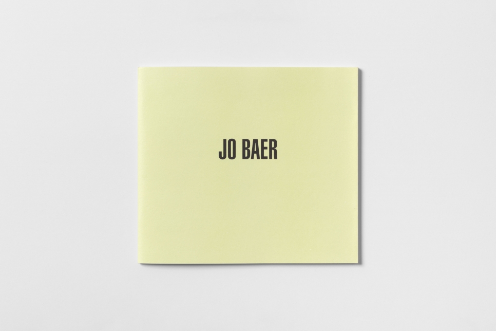 Jo Baer Cover